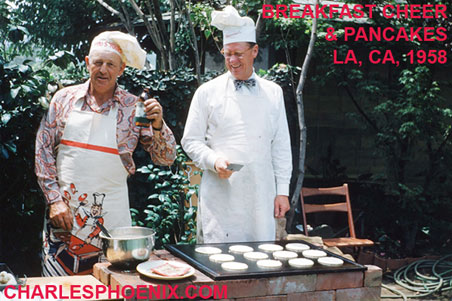 Charles Phoenix’s Slide of the Week: Breakfast Cheer and Pancakes, Los Angeles, CA, 1958